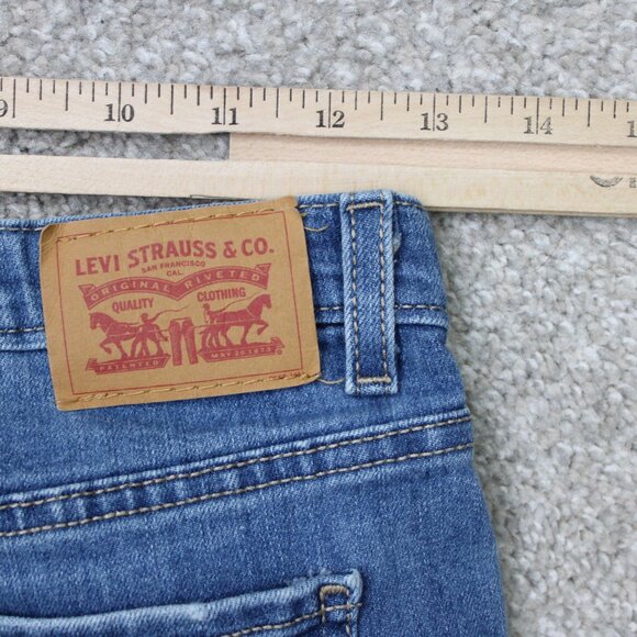 Levi’s Jeans Womens 16 Blue 720 High Rise Super Skinny Distressed Denim (26x27) - Picture 8 of 13